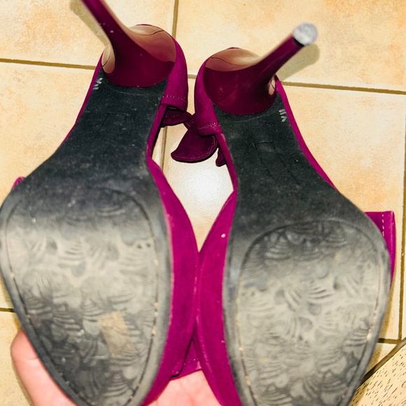 “Dollhouse” Stilettos Burgundy Velvet. 6” Tall Heel - Picture 8 of 8